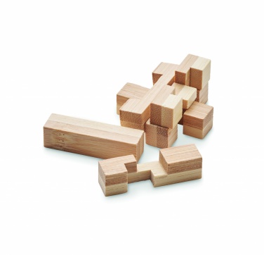 Logo trade promotional merchandise picture of: Bamboo brain teaser puzzle