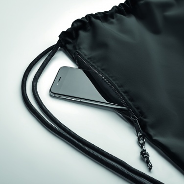 Logo trade promotional item photo of: Large drawstring bag 300D RPET