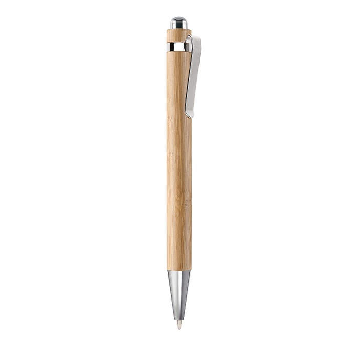 Logo trade promotional giveaway photo of: Bamboo automatic ball pen