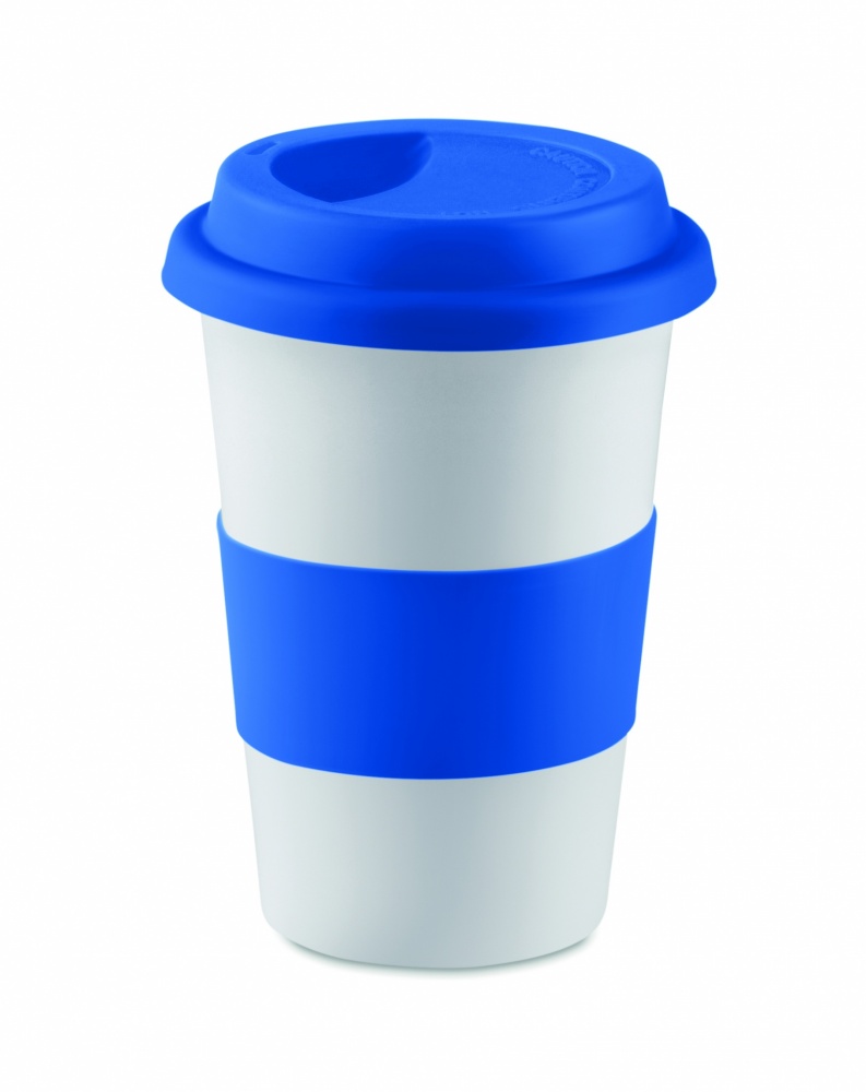 Logo trade promotional merchandise photo of: Ceramic mug w/ lid and sleeve