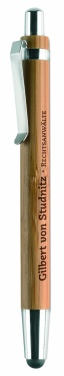 Logo trade corporate gifts picture of: Ball pen in ABS and bamboo