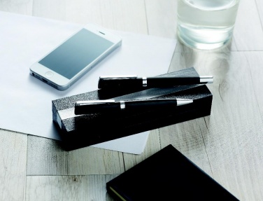 Logo trade promotional merchandise image of: Pen and roller in paper box