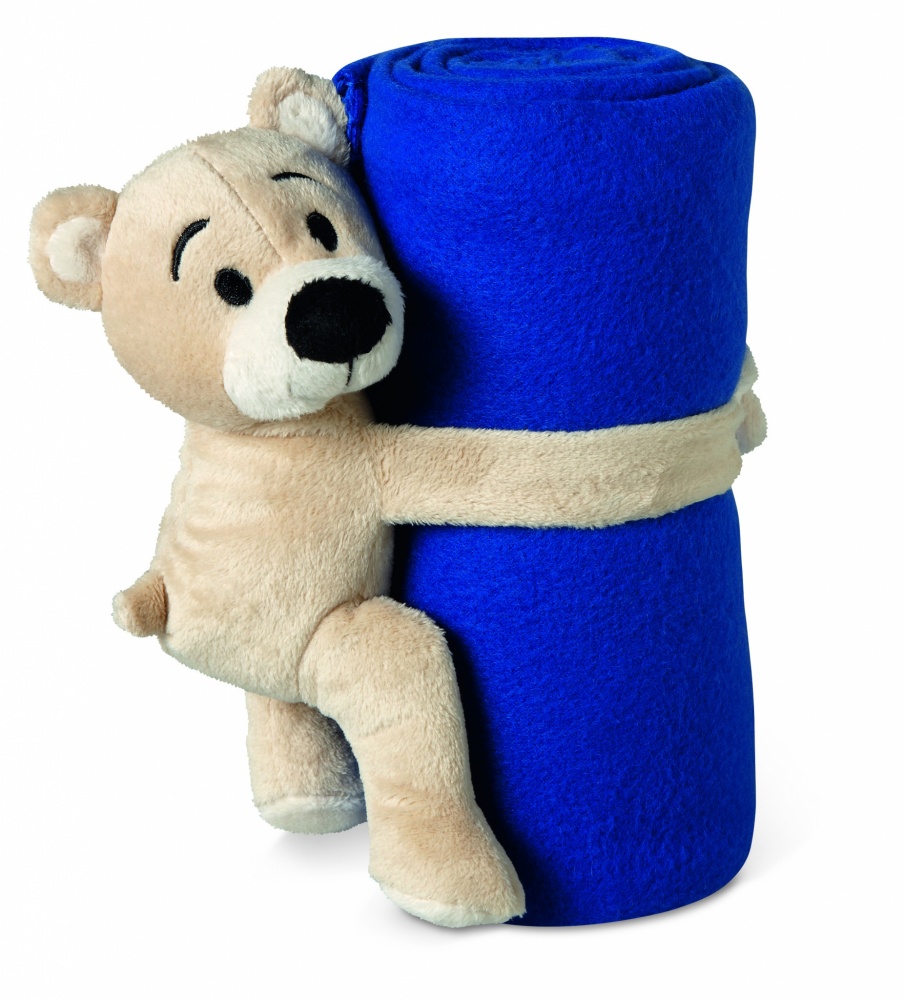 Logo trade advertising product photo of: Fleece blanket with bear