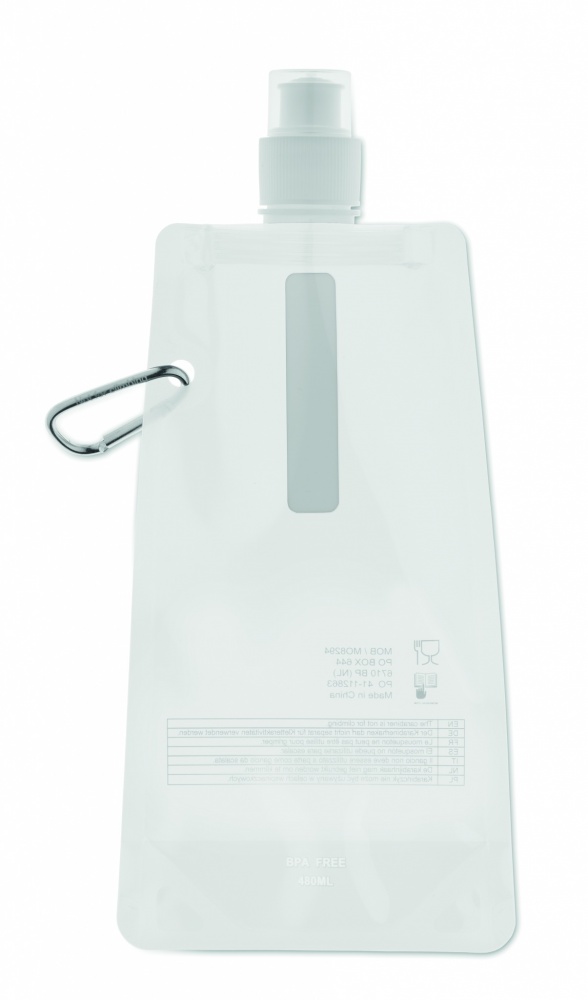 Logo trade promotional giveaways image of: Foldable water bottle