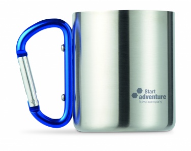 Logo trade business gifts image of: Metal mug & carabiner handle