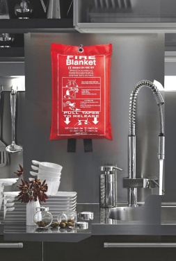 Logo trade promotional products picture of: Fire blanket in pouch 100x95cm