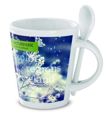 Logo trade promotional products image of: Sublimation mug with spoon