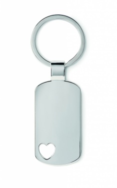 Logo trade promotional gifts image of: Key ring with heart detail Jūrmala