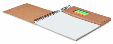 Logo trade promotional product photo of: Colouring set with notepad