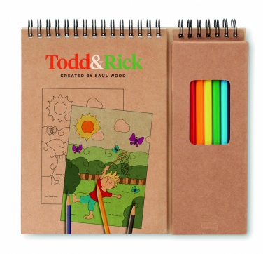 Logotrade promotional merchandise picture of: Colouring set with notepad