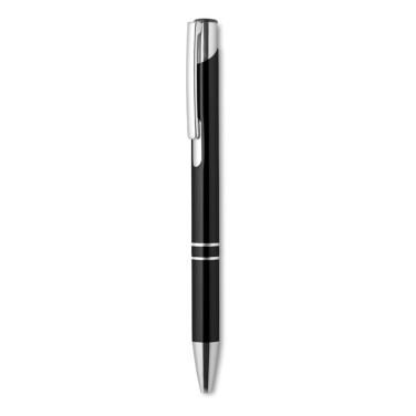 Logo trade advertising products image of: Push button aluminium pen BERN