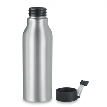 Logotrade promotional product picture of: Single-walled 500 ml aluminum bottle with a PP cap and a silicone strap