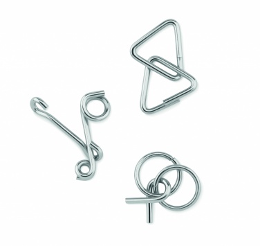 Logo trade promotional products picture of: Set of 3 metal brain teasers