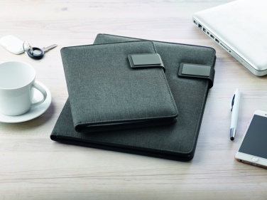 Logo trade promotional gifts image of: A4 folder with power bank