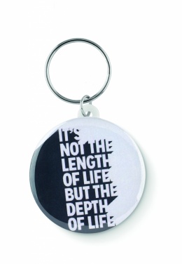 Logo trade promotional merchandise image of: Small pin button key ring Tukums