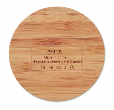 Logotrade promotional giveaways photo of: Wireless charger bamboo 5W