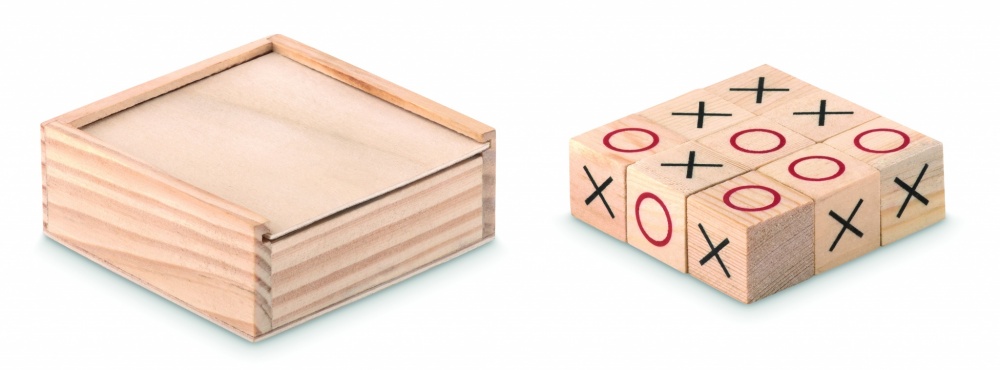 Logo trade promotional product photo of: Wooden tic tac toe