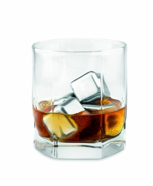 Logo trade promotional gifts picture of: Set of 4 SS ice cubes in pouch