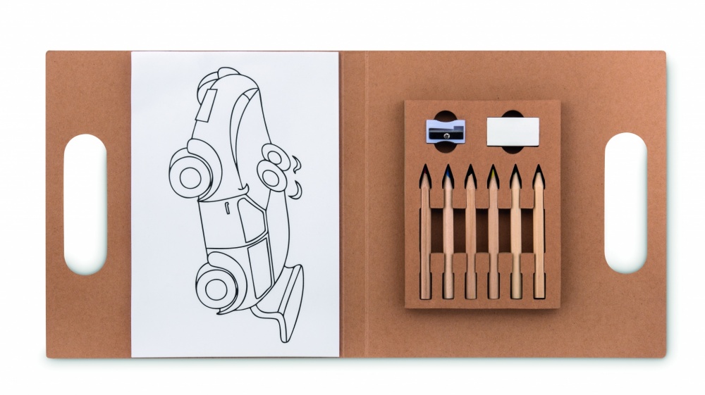 Logo trade advertising products picture of: Colouring set with 6 pencils