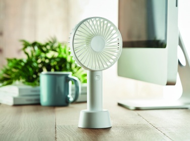 Logo trade promotional gift photo of: USB desk fan with stand 