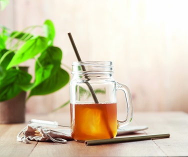 Logo trade promotional products picture of: Bamboo Straw w/brush in pouch