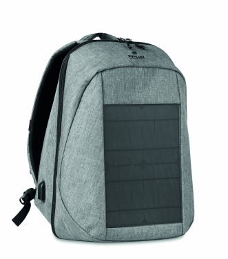 Logo trade promotional giveaways image of: Backpack solar