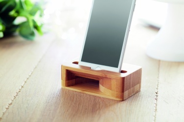 Logotrade promotional giveaway image of: Bamboo phone stand-amplifier CARACOL