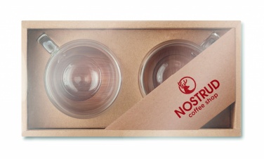 Logo trade advertising products picture of: Set of 2 double wall espresso