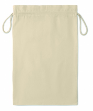 Logo trade promotional merchandise image of: Large Cotton draw cord bag 30 x 47 cm