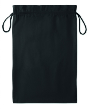 Logotrade promotional merchandise picture of: Large Cotton draw cord bag black