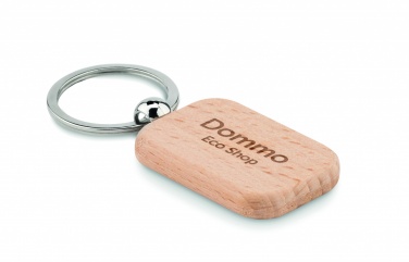 Logotrade promotional items photo of: Rectangular wooden key ring Bauska