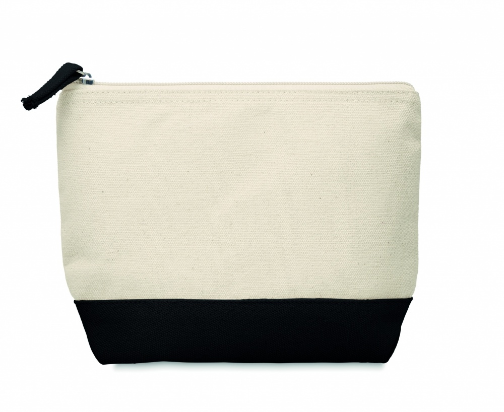 Logo trade promotional item photo of: Bicolour cotton cosmetic bag
