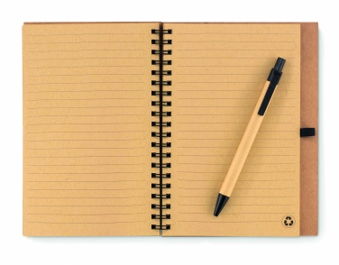 Logo trade promotional item photo of: Cork notebook with pen