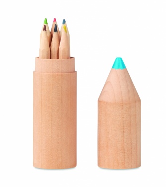 Logo trade promotional merchandise picture of: 6 pencils in wooden box