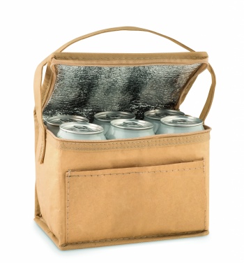 Logo trade promotional item photo of: 6 can woven paper cooler bag