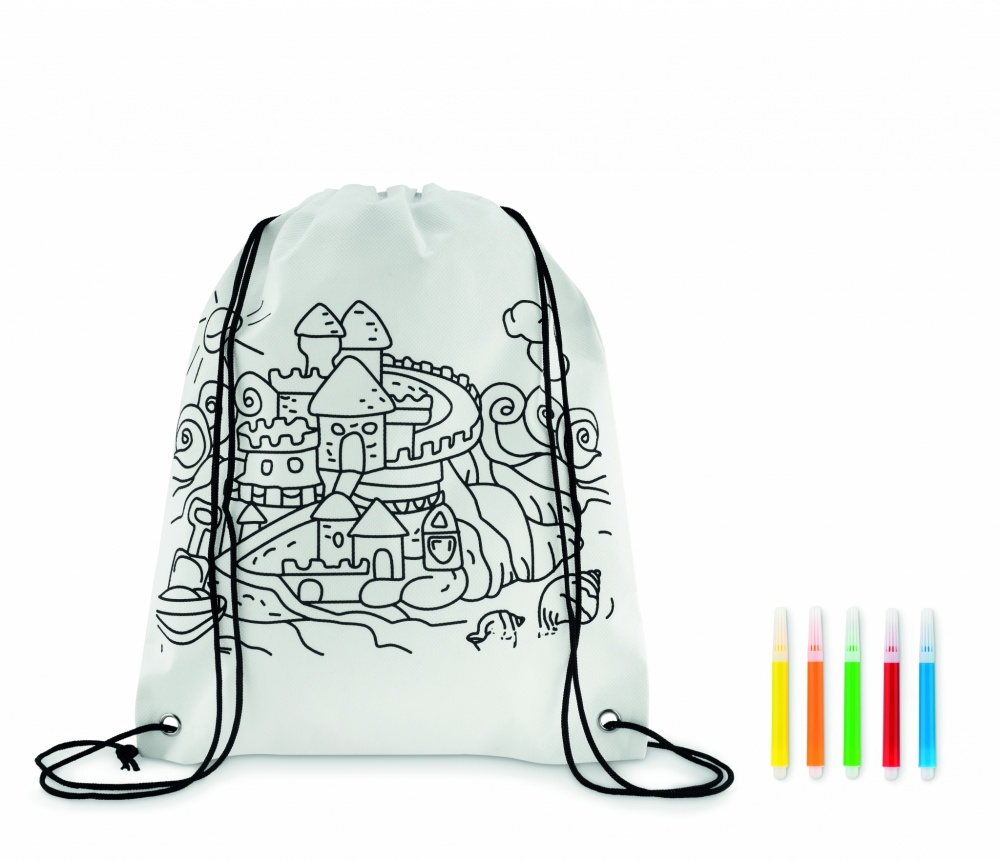 Logo trade advertising products picture of: Non woven kids bag with pens