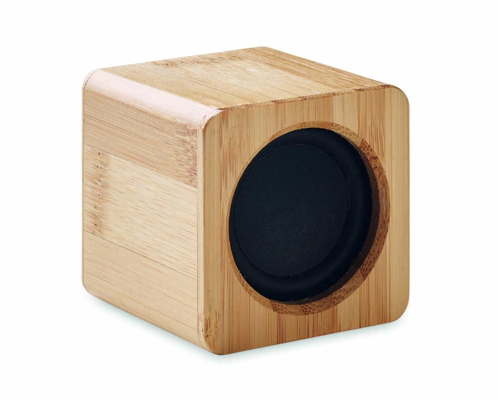 Logo trade promotional item photo of: Bamboo wireless speaker