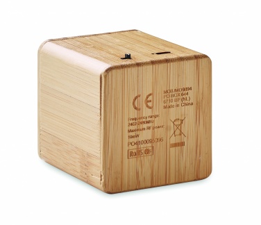 Logo trade corporate gift photo of: Bamboo wireless speaker