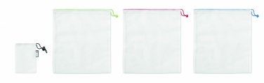 Logo trade promotional items picture of: Set of 3 RPET mesh food bags