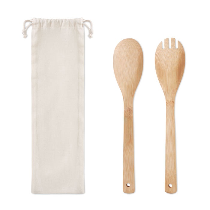Logotrade corporate gift image of: Set bamboo utensils salad