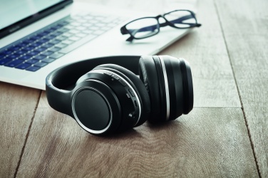 Logo trade promotional giveaways image of: ANC headphone and pouch