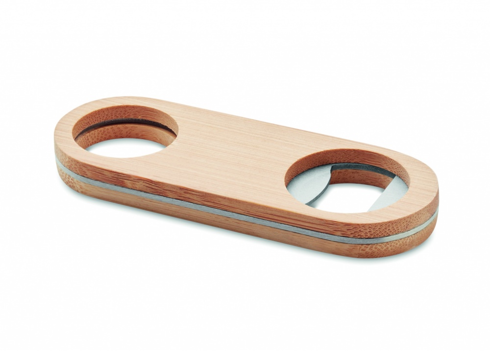 Logotrade promotional gift picture of: Oval Bamboo bottle opener VALBAMPER
