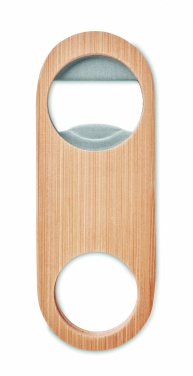 Logo trade corporate gifts picture of: Oval Bamboo bottle opener VALBAMPER