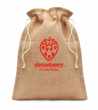 Logotrade promotional merchandise picture of: Small jute gift bag 14 x 22 cm