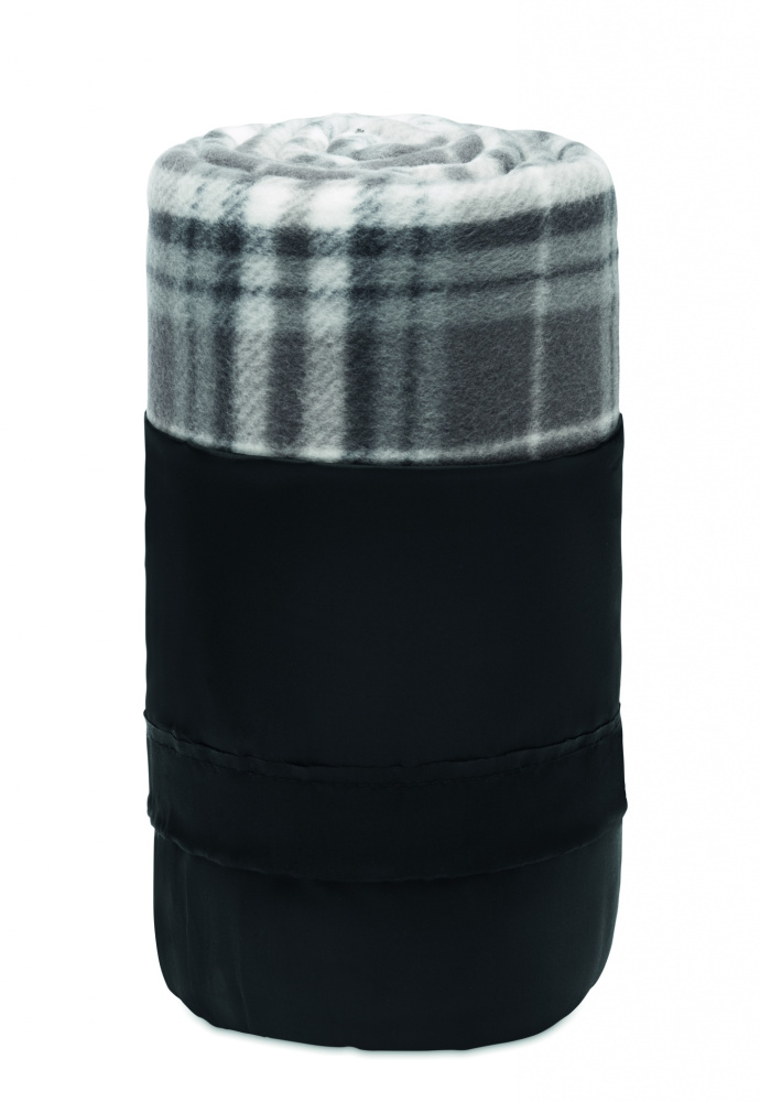 Logo trade advertising products image of: RPET fleece travel blanket