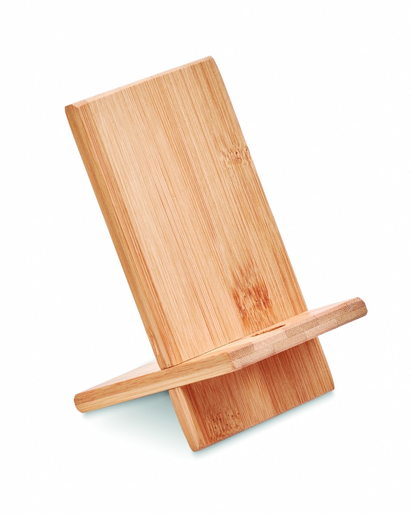 Logotrade promotional item image of: Bamboo phone stand/ holder WHIPPY