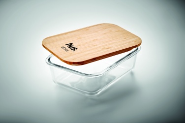 Logotrade business gift image of: Glass lunchbox with bamboo lid