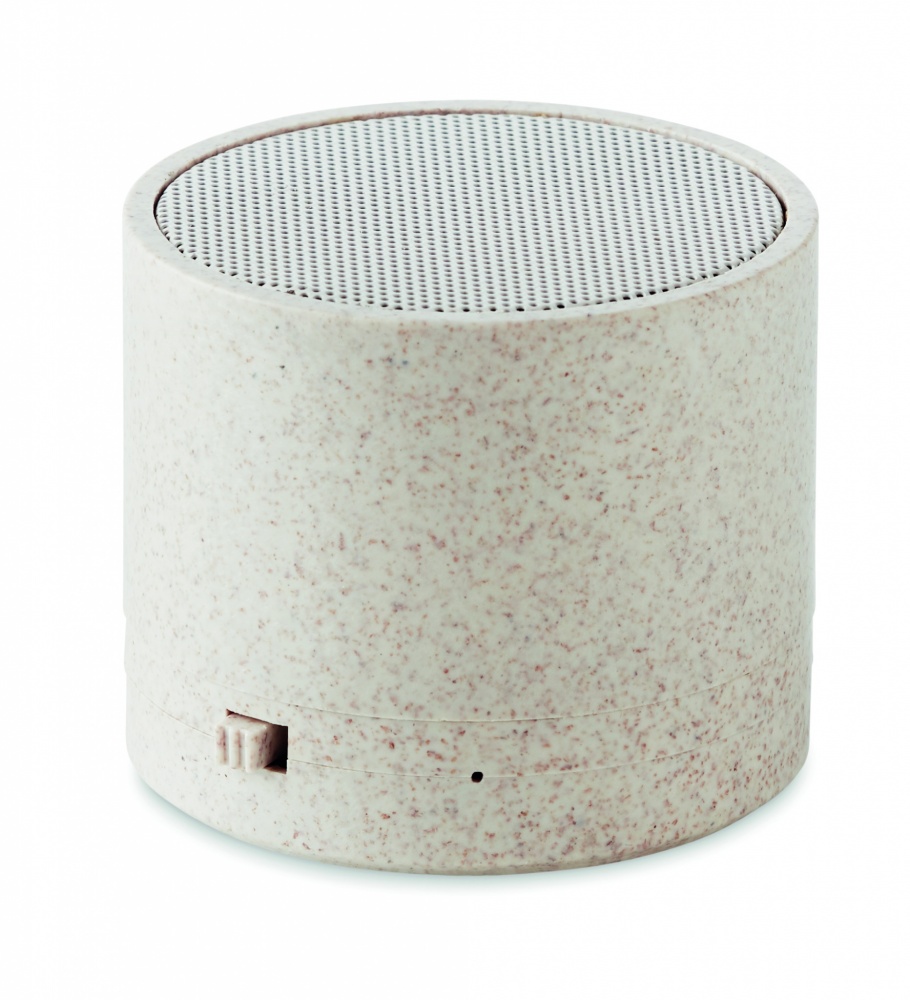 Logo trade business gift photo of: 3W speaker in wheat straw/ABS