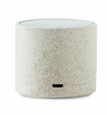 Logo trade corporate gift photo of: 3W speaker in wheat straw/ABS