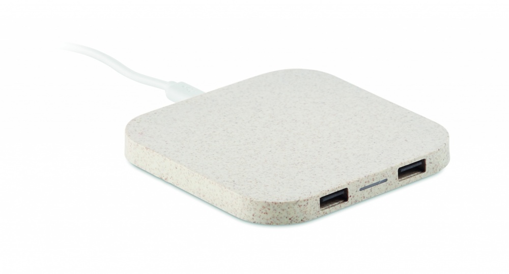 Logotrade promotional item picture of: Hub charger wheat straw/ABS 5W